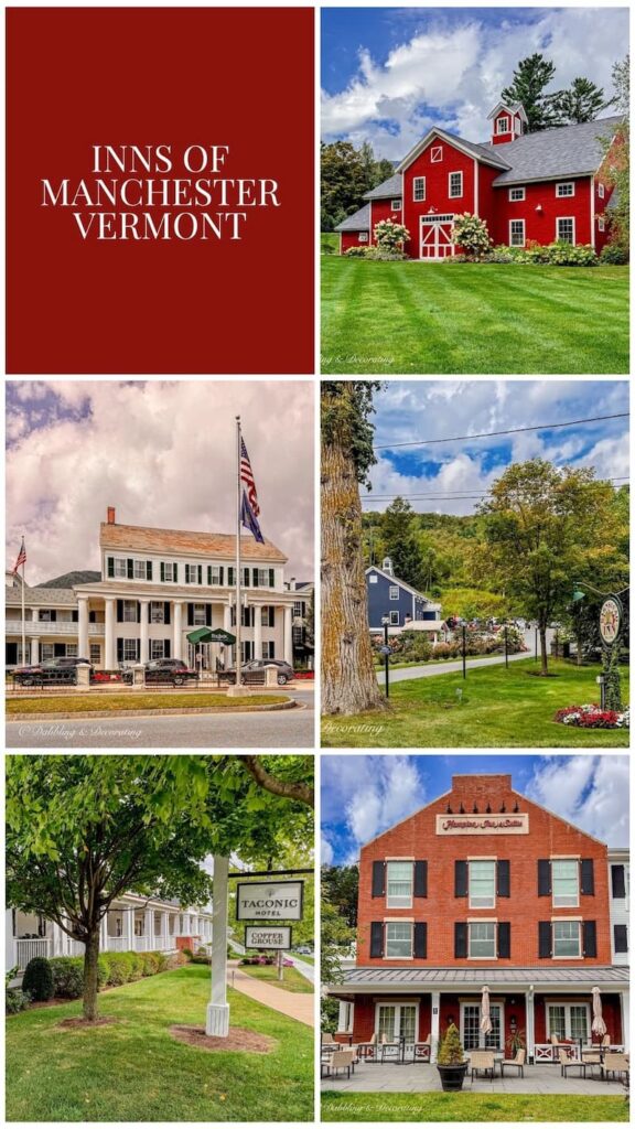 Inns of Manchester, Vermont for a Vermont Fall Weekend Photo Collage.