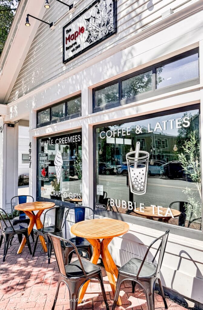 Maple Reserve Creemees and maple syrup treats and coffee in Manchester, Vermont.