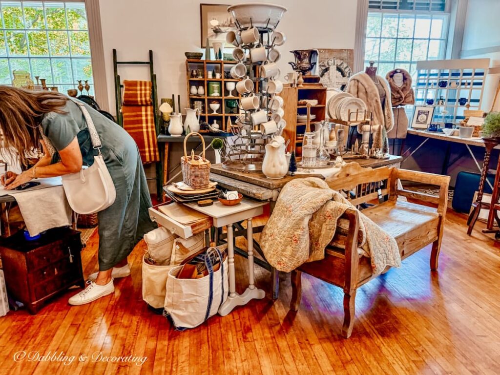 Vintage and Vogue Market at Van Claus Designs Booth as you enter the Grange in Kensington, NH.