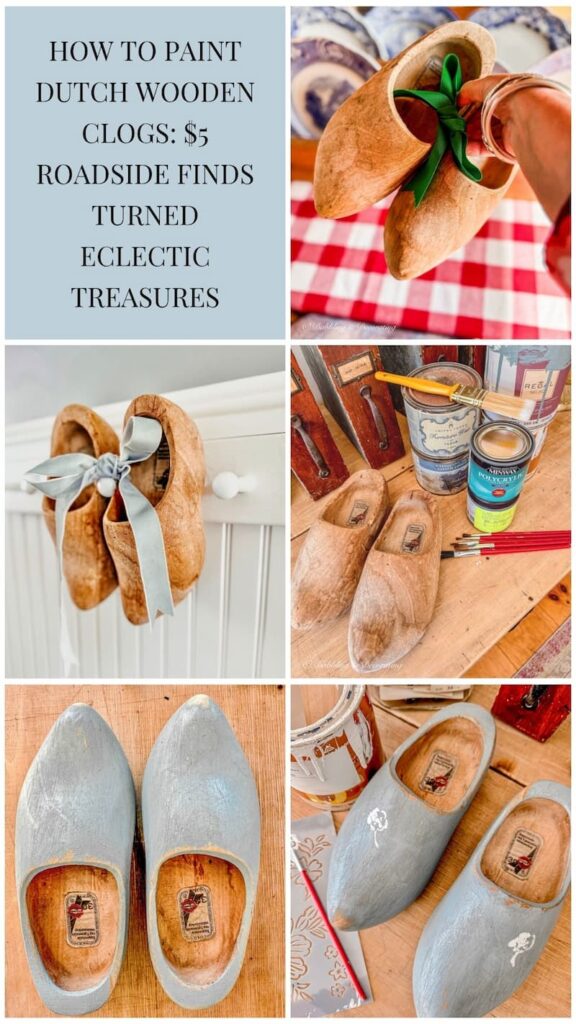 How to Paint Dutch Wooden Clogs: $5 Roadside Finds Turned Eclectic Treasures