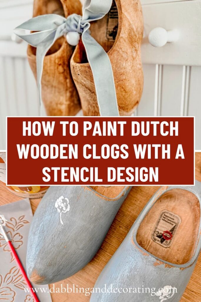 How to Paint Dutch Wooden Clogs with a Stencil Design