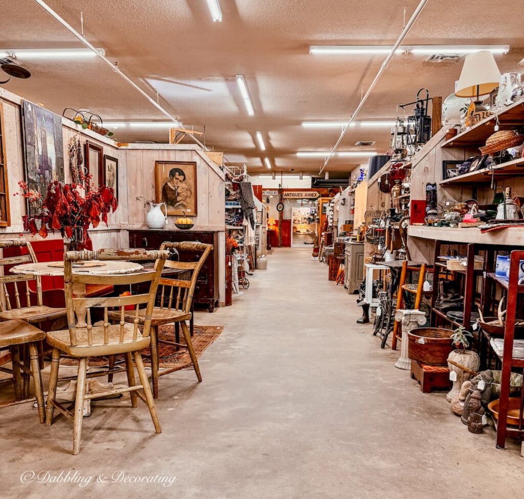 Inside look at Stone House Antiques in Chester, Vermont.