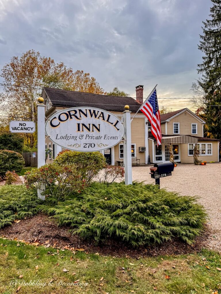 The Cornwall Inn in Cornwall, Connecticut during the Fall