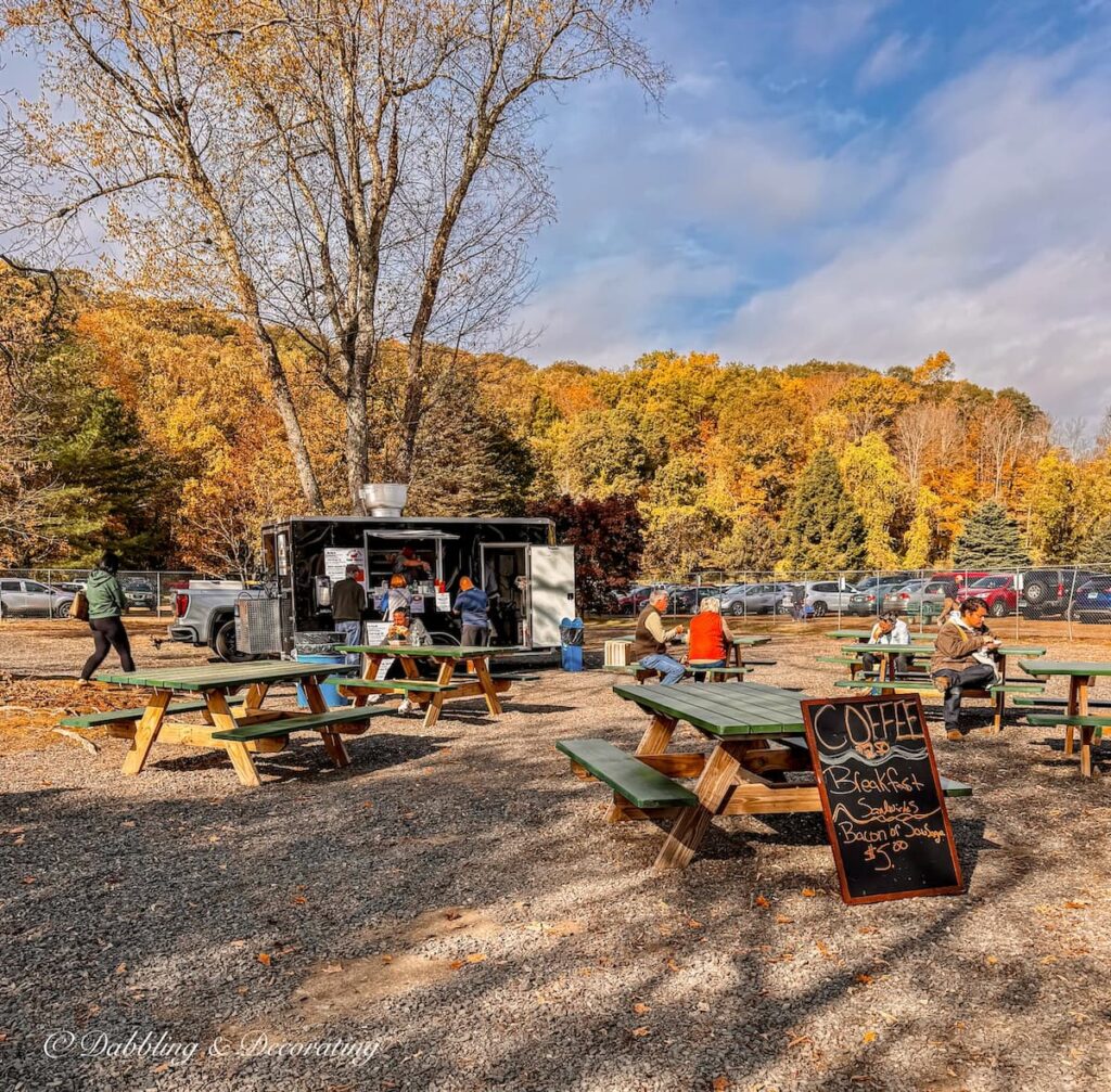 Breakfast food truck at Elephant's Trunk Flea Market in New Milford, CT