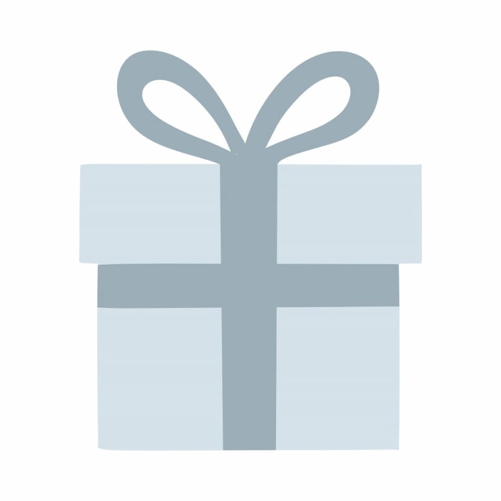 Blue Christmas present graphic