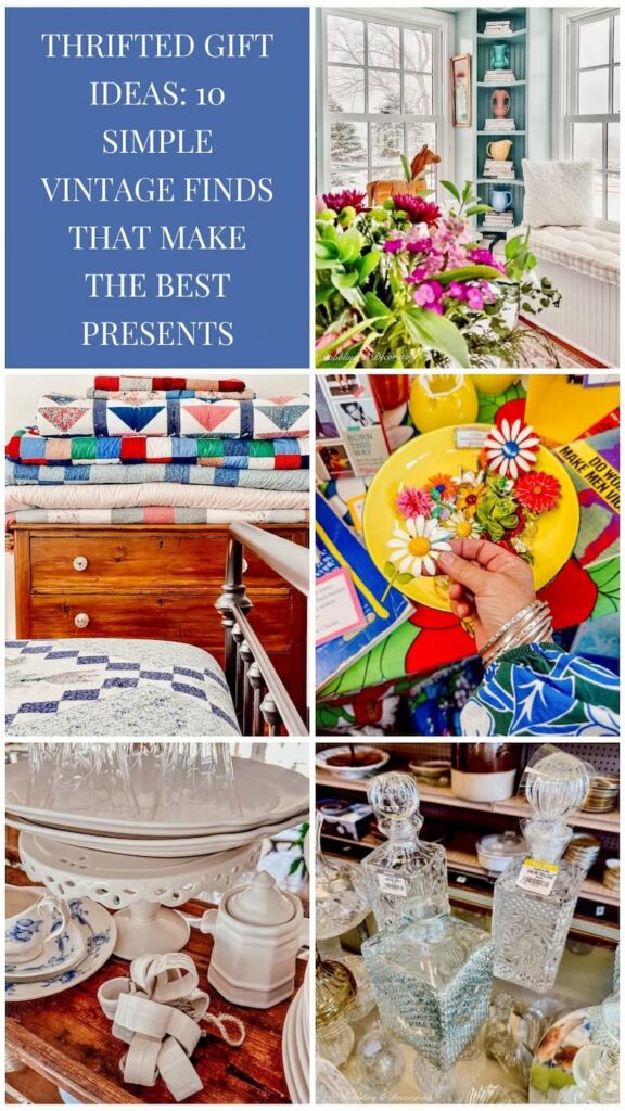 Thrifted Gift Ideas: 10 Simple Vintage Finds That Make the Best Presents photo collage