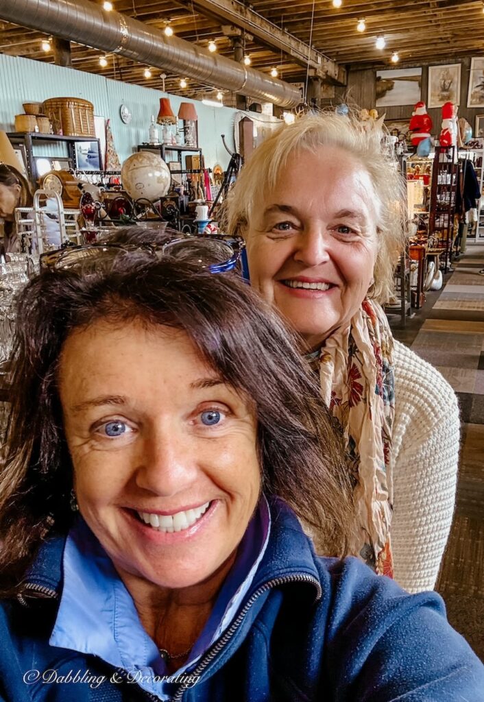 Two women, Ann and Dianne antiquing in Scranton, Pennsylvania.
