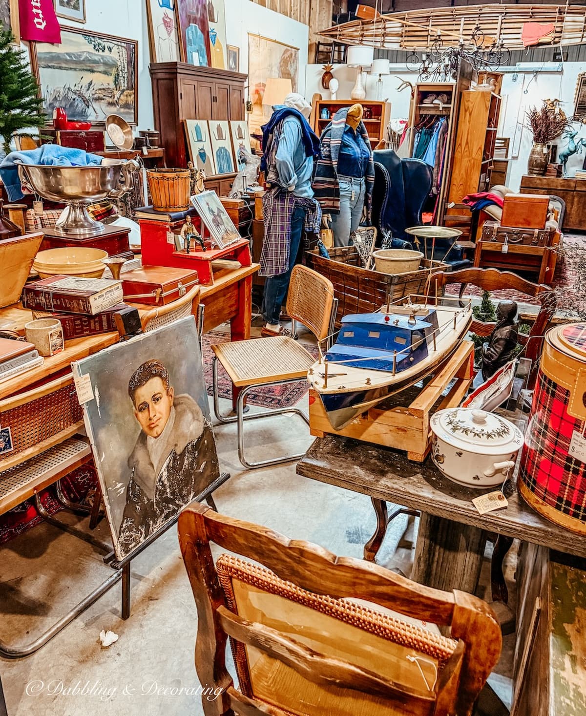 Ralph Lauren styled room filled with vintage and antique Ralph Lauren inspired decorating style.
