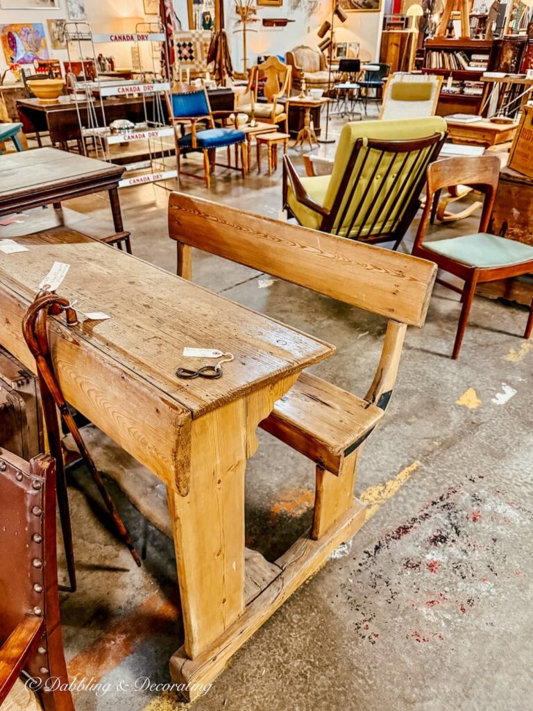 Antique school desk and chair unique finds at The Antique Warehouse Hudson, NY