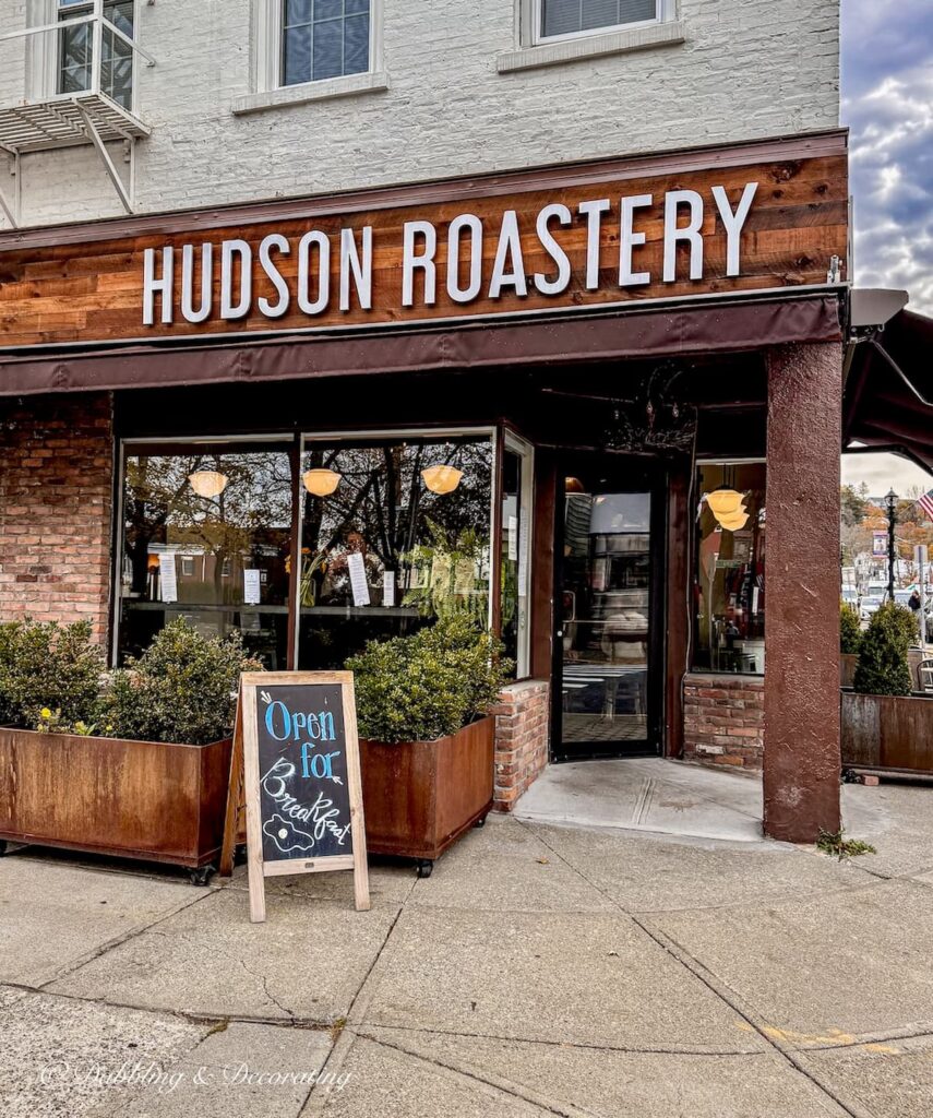Hudson Roastery, a bakery on Warren Street in Hudson, NY.