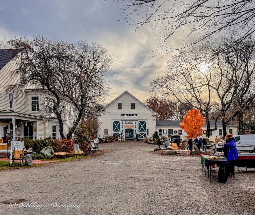 Todd Hill Farm Flea Market on a November Sunday morning in Rowley, Massachusetts