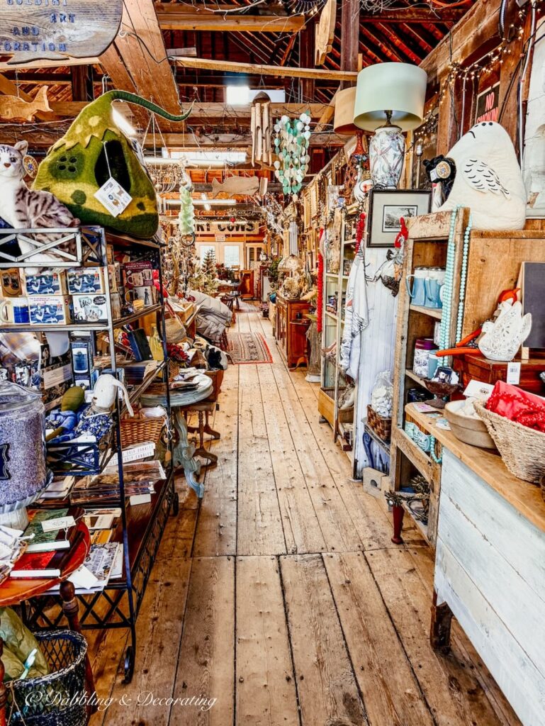 Inside view of The Barn at Todd Farm in Rowley, Massachusetts.