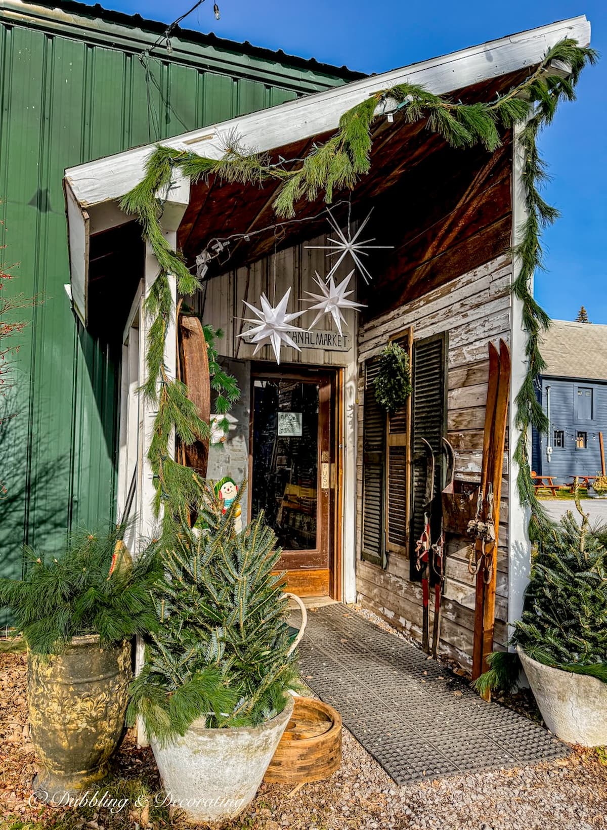 Barge Canal Marketplace entryway antiquing in Burlington, Vermont.