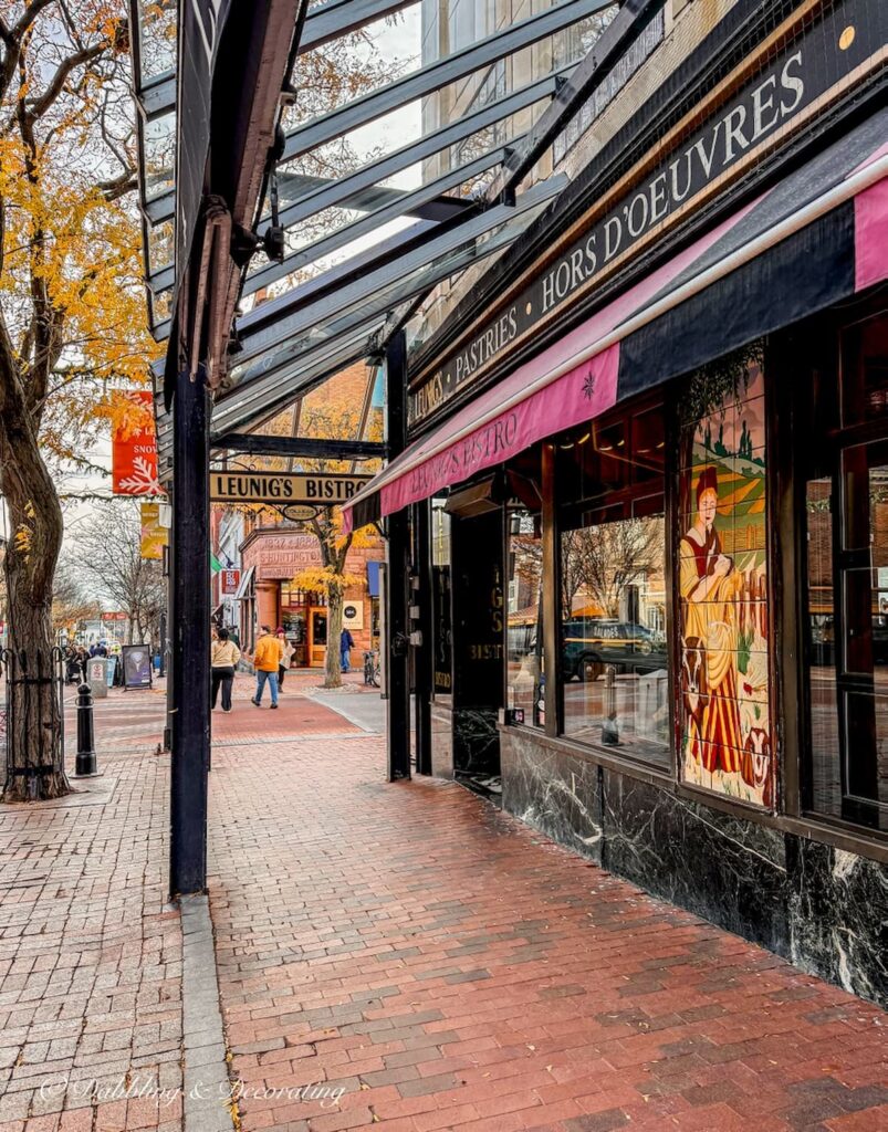 Leunig's Bistro & Cafe' on Church Street in Burlington, Vermont.