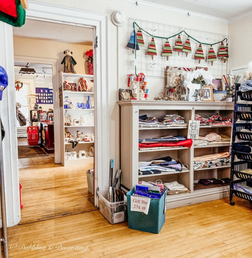 Inside the Nifty Thrifty shop in Brandon, Vermont.
