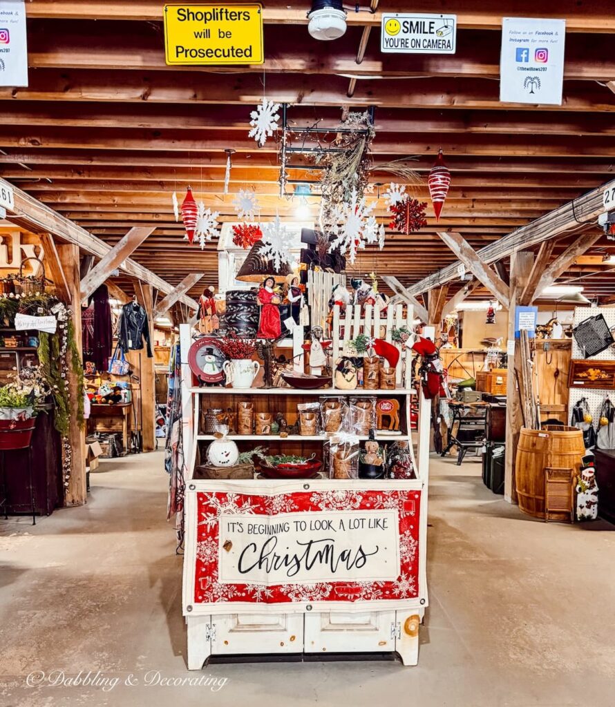 As you walk into Maine's largest indoor flea market, The Willows.