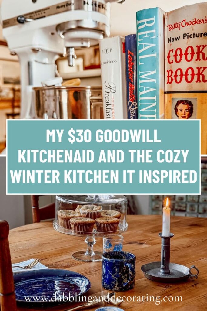 Thrifted Winter Home Decor Ideas from Goodwill Northern New England: My $30 KitchenAid Score