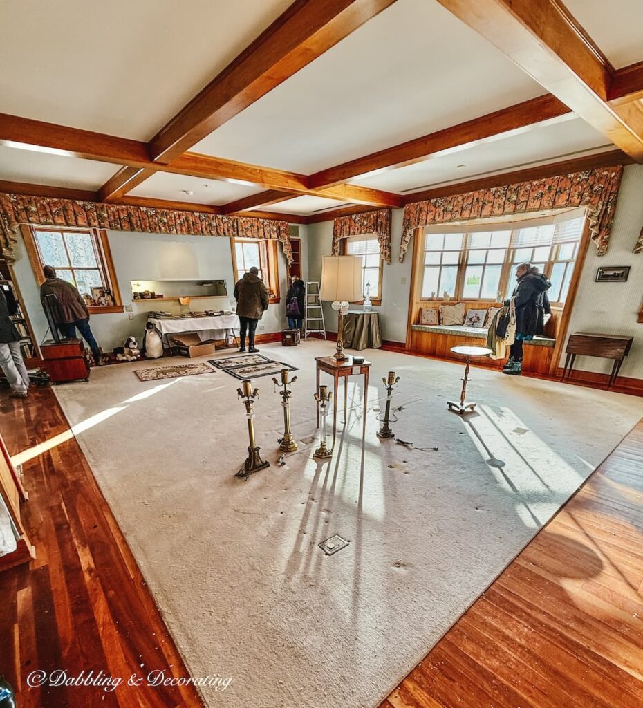 Large bedroom emptied out on last day of how to shop an estate sale for antiques.