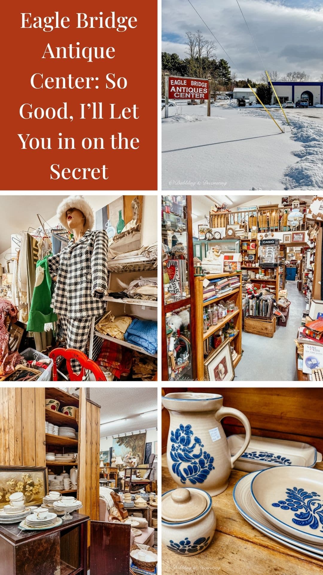 Eagle Bridge Antique Center: So Good, I’ll Let You in on the Secret photo collage.
