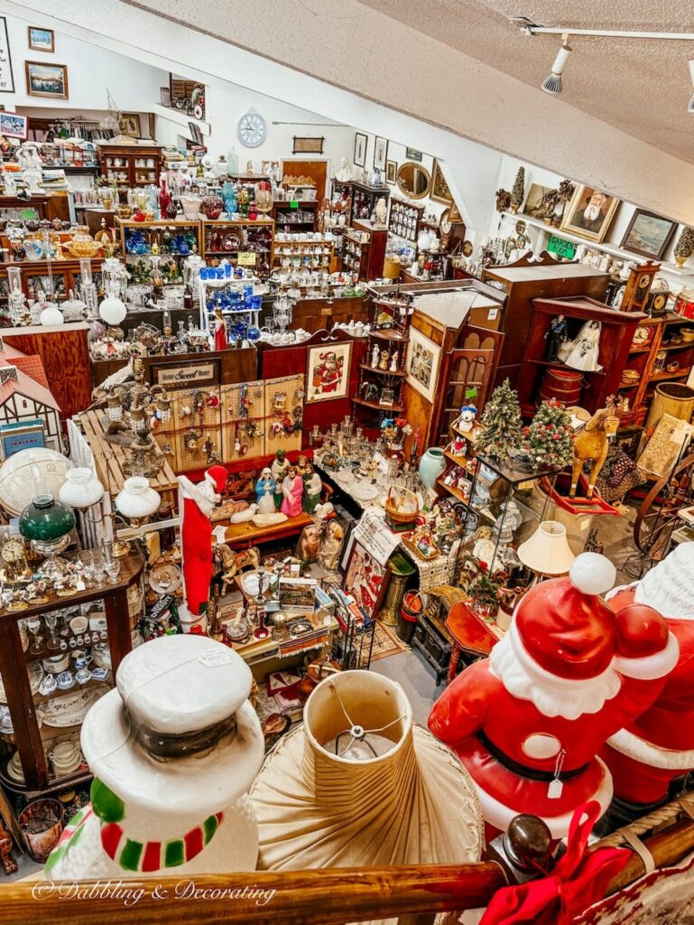 View from the second floor of the Eagle Bridge Antique Center in New York.
