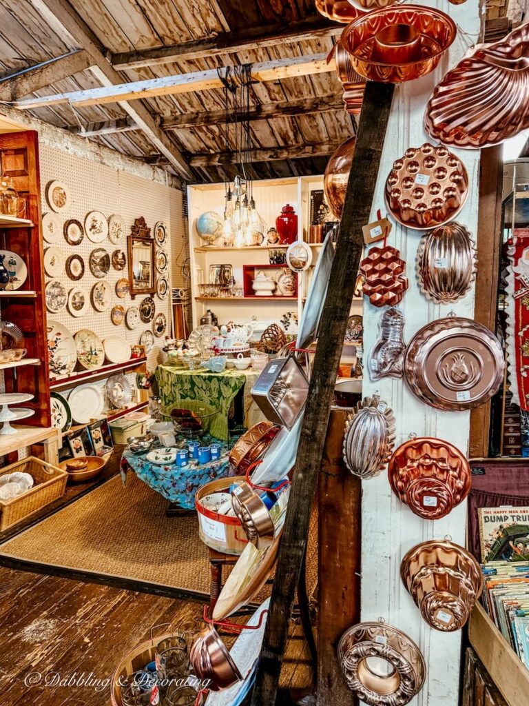 Vintage booth inside the Seneca Cannery in Maryland.