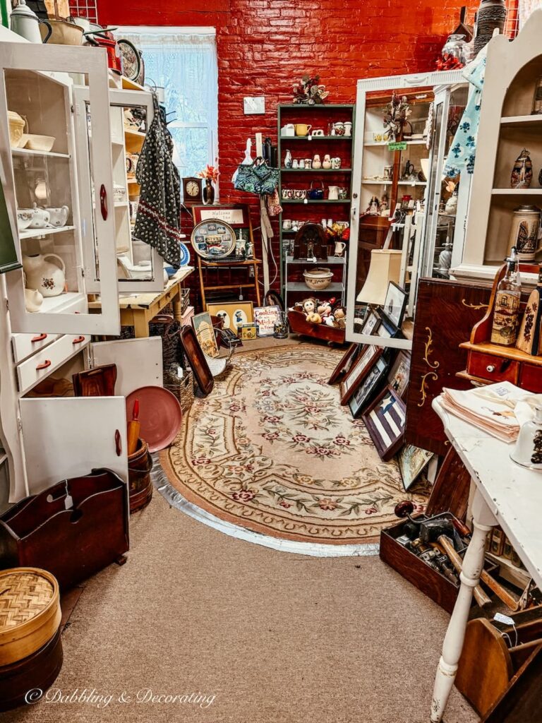 Vintage booth inside the Seneca Cannery in Maryland.