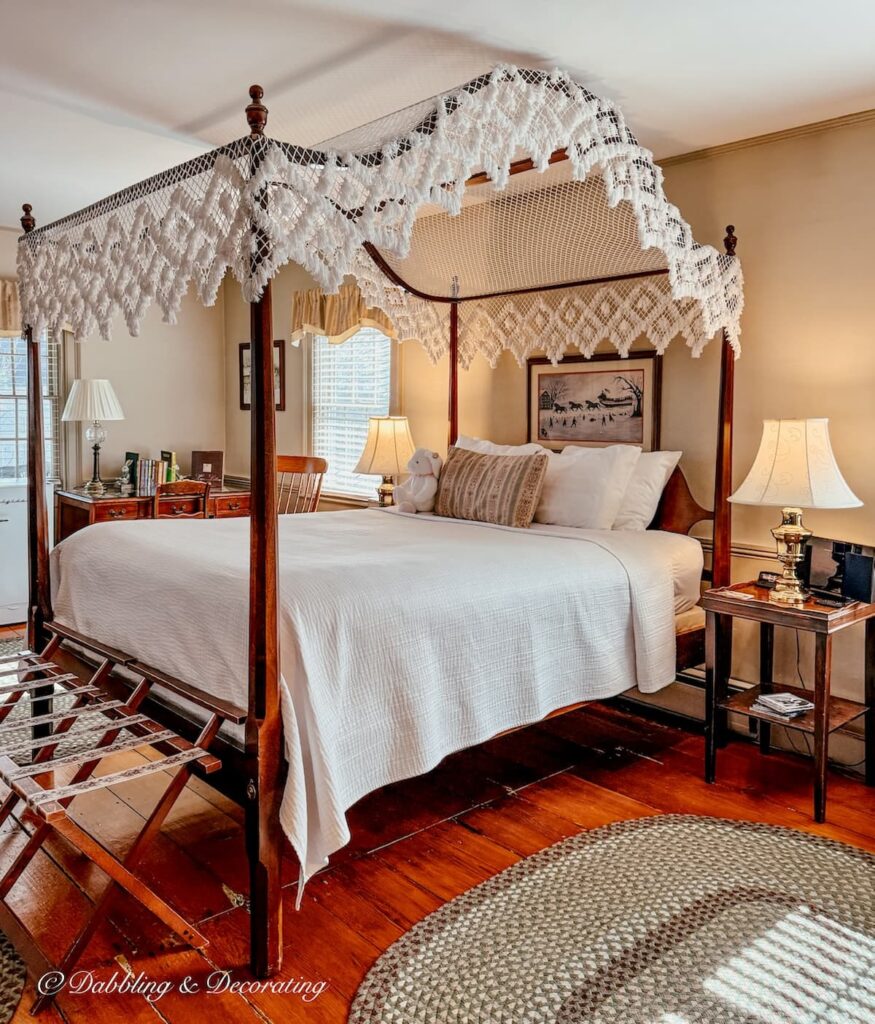 Canopy bed at the Red Rabbit Hill Inn in the North East Kingdom of Vermont.
