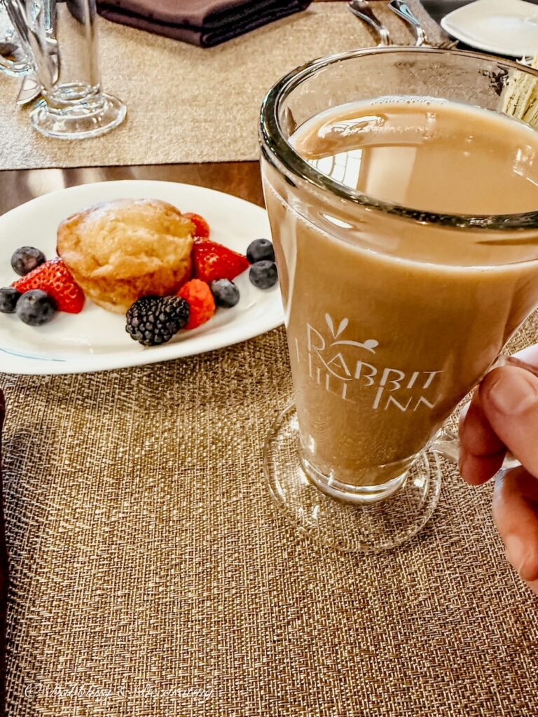 Coffee and breakfast at the Rabbit Hill Inn in Vermont.