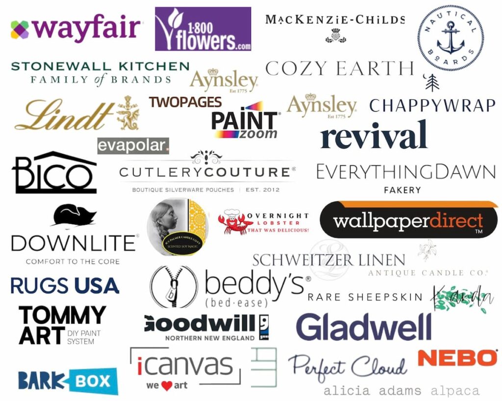 Brands Dabbling & Decorating has partnered with.