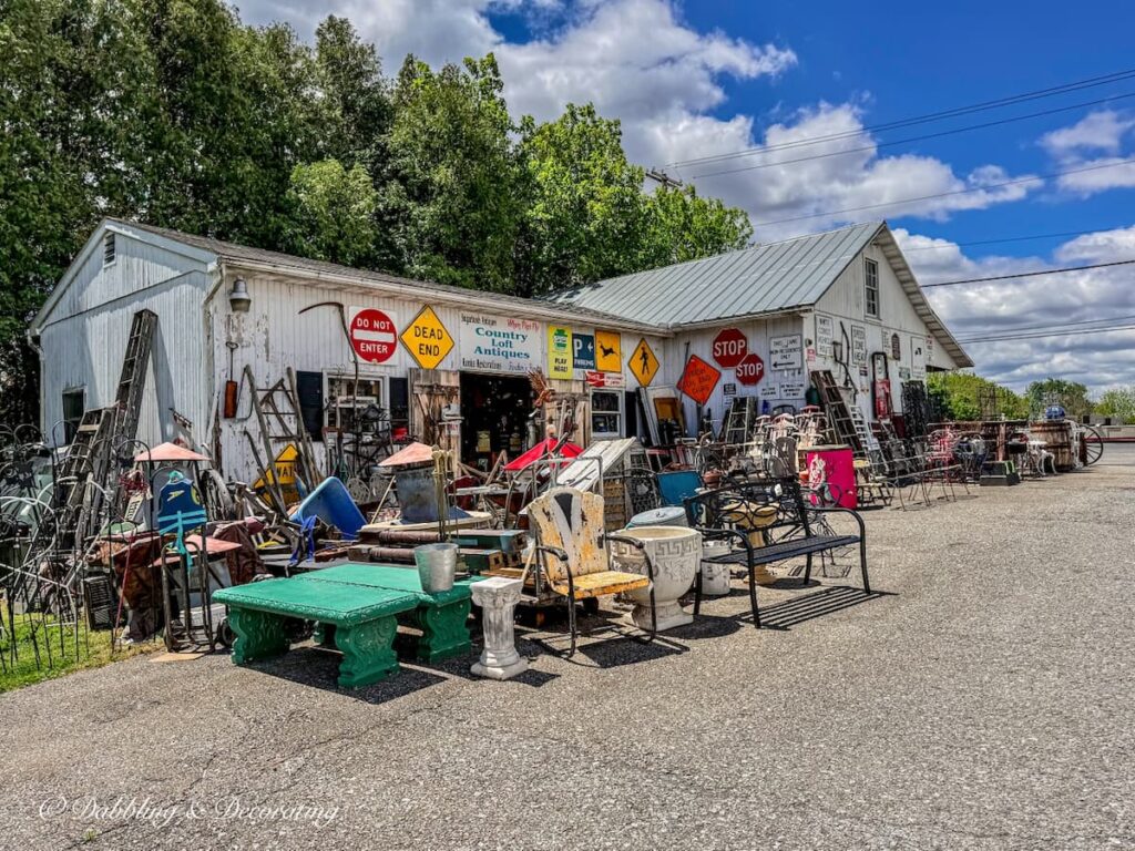 Antique store in Amish country in Lancaster County, PA.