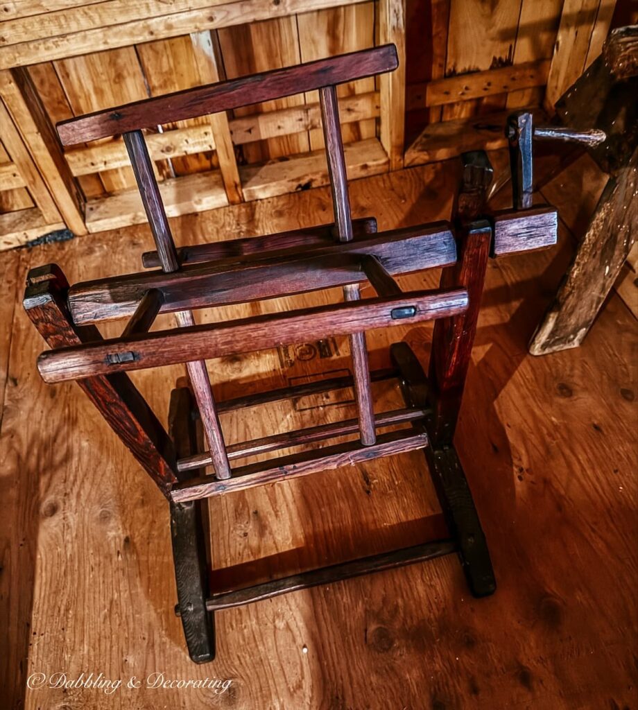 Antique wool spinner in my parents' attic.