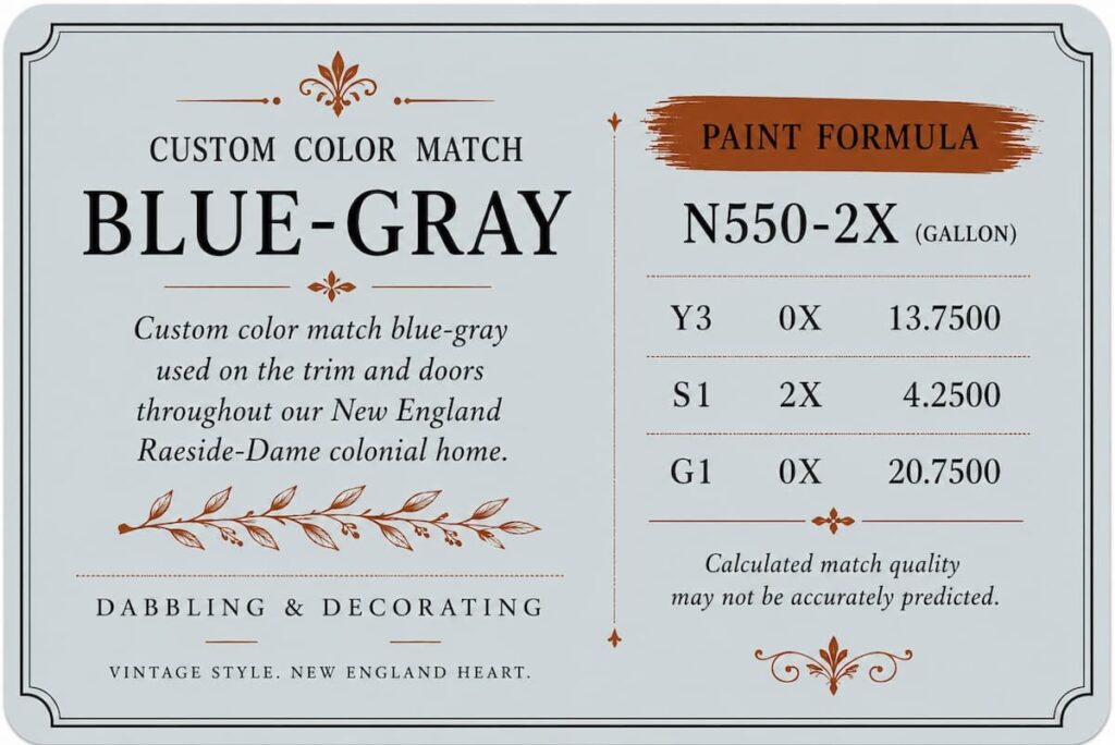 The Custom Blue Historic Paint Color Formula Behind Our New England Colonial Style