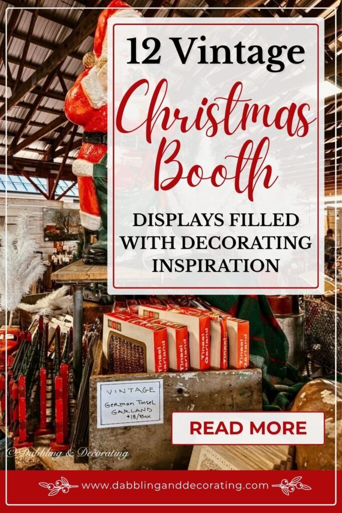 12 Vintae Christmas Booth Displays Filled with Decorating Inspiration