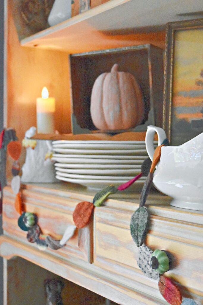 Easy DIY Upcycled Fabric Leaf Garland