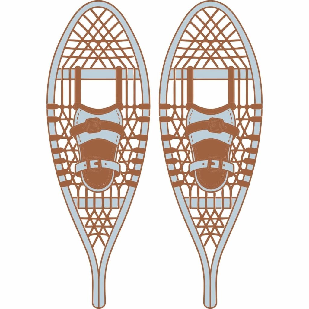 Two Vintage Snowshoes representing vintage ski lodge decor ideas.