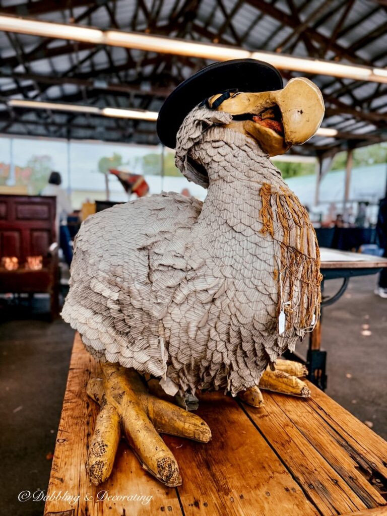 Large DoDo bird at the Taconic Antiques Fair in Chatham, NY.