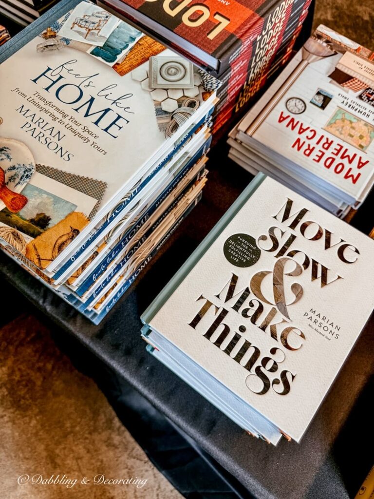 Miss Mustard Seed's book on a table at The Country Living Fair.